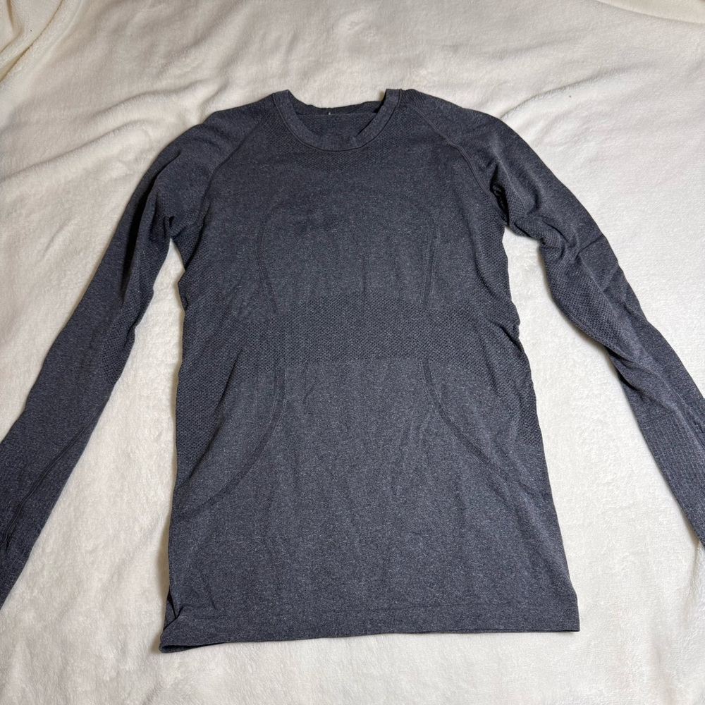 lululemon athletica Charcoal Athletic Long Sleeve Tee